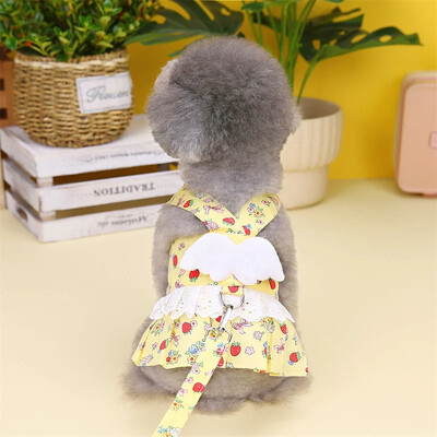 Šunų diržai Sijonas Vasarinis Katė Šuniukas Suknelė Naminių gyvūnėlių Pavadėlis Jorkšyro terjeras Maltos Pomeranijos šicu šunų drabužiai Naminių gyvūnėlių drabužiai