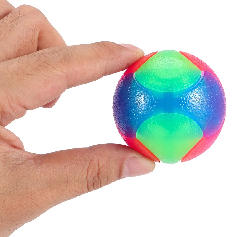 Mingi pentru câini luminoase Minge elastică intermitentă care strălucește în întuneric Jucării interactive pentru animale de companie pentru cățeluși, pisici, câini 2 inch (2x bile)