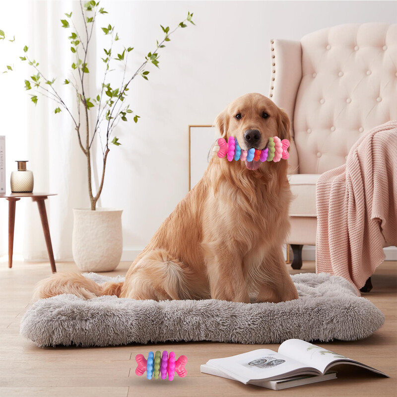 Šunų kaulų kramtymo žaislai Dantų valymas kramtomoji lazdelė Patvari guminė Interaktyvi šunų žaislas Netoksiškas nuo įkandimo šuniuko žaislas naminių šunų priedas