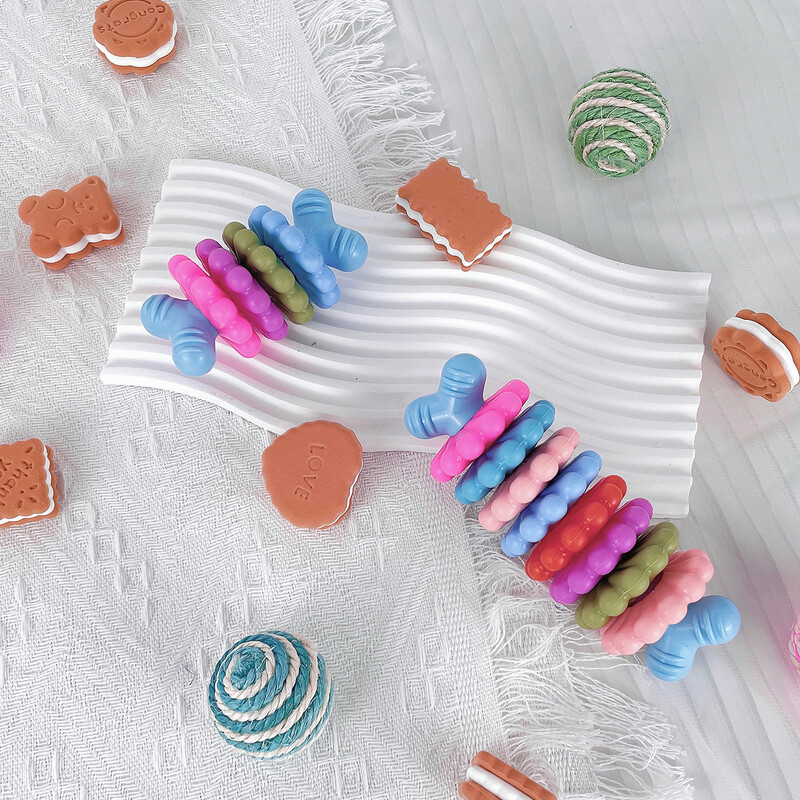 Šunų kaulų kramtymo žaislai Dantų valymas kramtomoji lazdelė Patvari guminė Interaktyvi šunų žaislas Netoksiškas nuo įkandimo šuniuko žaislas naminių šunų priedas