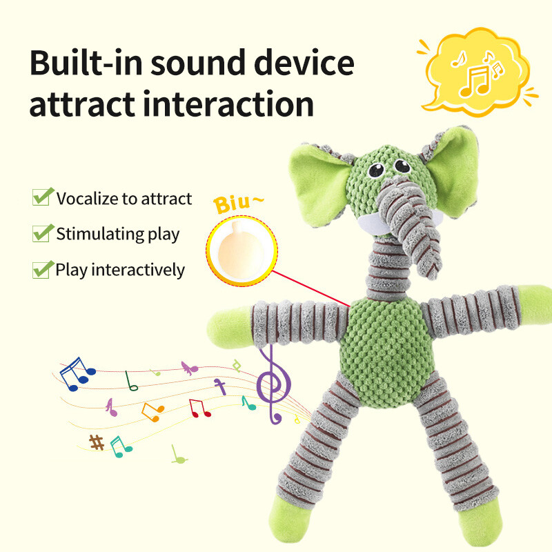 Šunų žaislai Girgždantys pliušiniai žaislai šunims Atsparūs dėvėjimuisi Atsparūs įkandimams Interaktyvūs naminių gyvūnėlių kimšiniai žaislai mažam vidutiniam dideliam šuniui