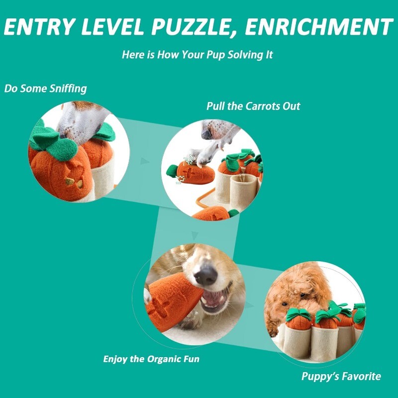 Suņu puzles rotaļlietas Pīkstošas, interaktīvas suņu rotaļlietas Apmācība suņa smaržas sajūtai Uzlabo gremošanu Plīša, lēna barotava mājdzīvnieku rotaļlietas