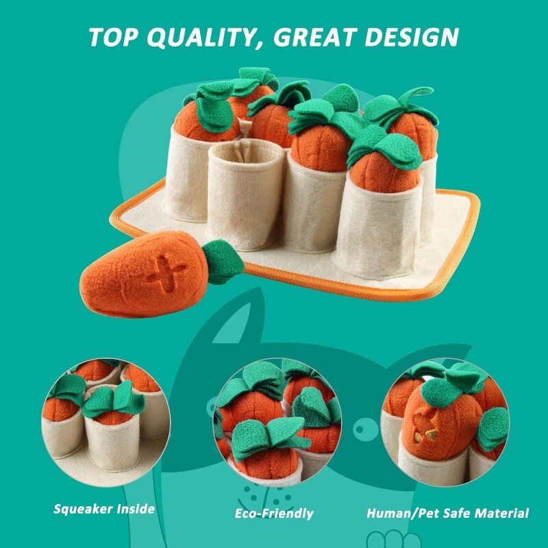 Suņu puzles rotaļlietas Pīkstošas, interaktīvas suņu rotaļlietas Apmācība suņa smaržas sajūtai Uzlabo gremošanu Plīša, lēna barotava mājdzīvnieku rotaļlietas