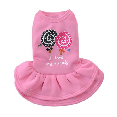 Laisvalaikio šunų suknelė Minkštas šunų sijonas megztinis Fleece Dog Saldus sijonas šunų liemenė Suknelė Patogus šunų princesės kostiumas Ruduo