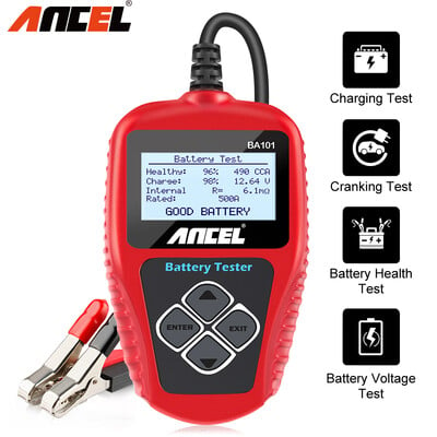 ANCEL BA101 12V Analizor de testare a bateriei auto Tester de încărcare a bateriei auto 100-2000CCA Instrumente de diagnosticare a sarcinii circuitului de încărcare