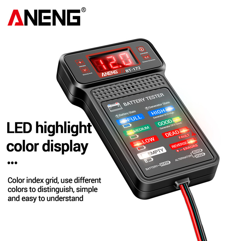 Akumuliatoriaus bandymo įtampos vidinės varžos detektorius Didelio tikslumo akumuliatoriaus tikrintuvas Automobilio akumuliatoriaus testerio eksploatavimo trukmė