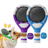 Pliušiniai šunų žaisliniai teniso raketės naminiams gyvūnėliams skambantys žaislai mažiems, vidutiniams dideliems šunims, interaktyvūs, girgždantys šuniukai, kramtomieji žaislai naminiams gyvūnėliams