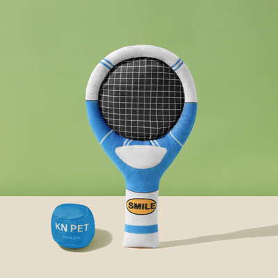Pliušiniai šunų žaisliniai teniso raketės naminiams gyvūnėliams skambantys žaislai mažiems, vidutiniams dideliems šunims, interaktyvūs, girgždantys šuniukai, kramtomieji žaislai naminiams gyvūnėliams