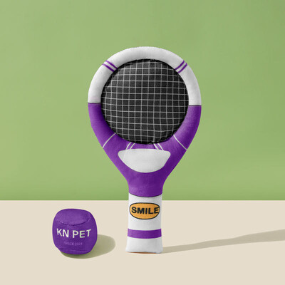 Pliušiniai šunų žaisliniai teniso raketės naminiams gyvūnėliams skambantys žaislai mažiems, vidutiniams dideliems šunims, interaktyvūs, girgždantys šuniukai, kramtomieji žaislai naminiams gyvūnėliams