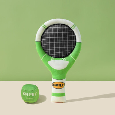 Pliušiniai šunų žaisliniai teniso raketės naminiams gyvūnėliams skambantys žaislai mažiems, vidutiniams dideliems šunims, interaktyvūs, girgždantys šuniukai, kramtomieji žaislai naminiams gyvūnėliams