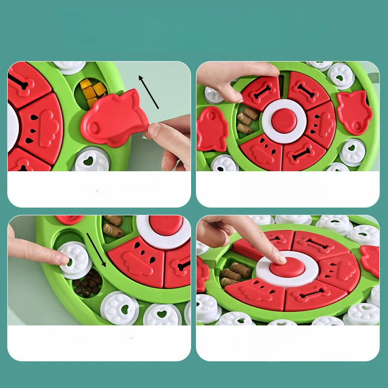 Pret aizrīšanās trauki suņiem laizīšanas šķīvis mājdzīvnieku piederumi suņu mīklu rotaļlietas Lēnā barotājs Interaktīvs palielinājums kucēnu IQ pārtikas dozators