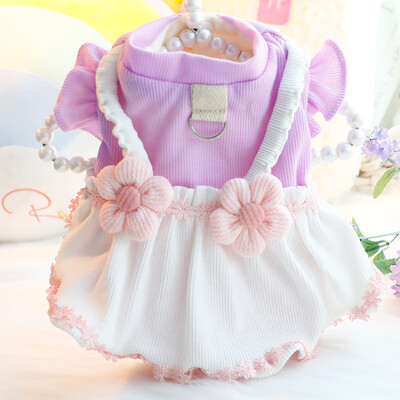 Princešu kleita suņiem un kaķiem, jauki svārki mājdzīvniekam, čivavas ziemas kleita, princeses apģērbi, bišons, pūdeļu suņa kleita