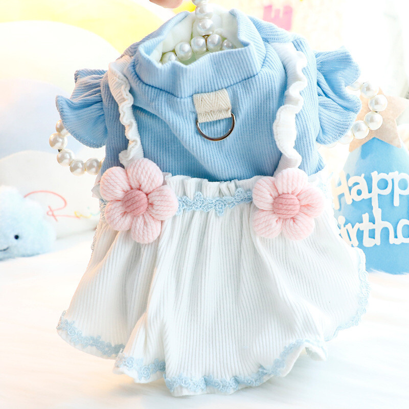 Princešu kleita suņiem un kaķiem, jauki svārki mājdzīvniekam, čivavas ziemas kleita, princeses apģērbi, bišons, pūdeļu suņa kleita