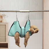 Hamako petnešos kirpimui, hamakas katei ir šuniui, atsipalaidavimas, nagų kirpimas, suvaržymas, diržas kirpimui