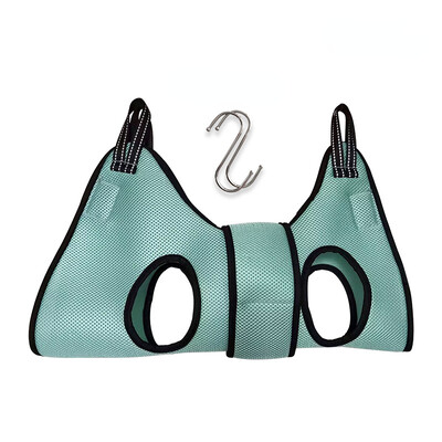 Hamako petnešos kirpimui, hamakas katei ir šuniui, atsipalaidavimas, nagų kirpimas, suvaržymas, diržas kirpimui