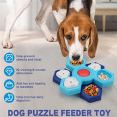 Jucării puzzle pentru câini, distribuire interactivă de tratare, hrănire lentă pentru animale de companie, pentru câini mici și mari, îmbogățire pentru căței, dresaj IQ, puzzle pentru tratarea câinilor