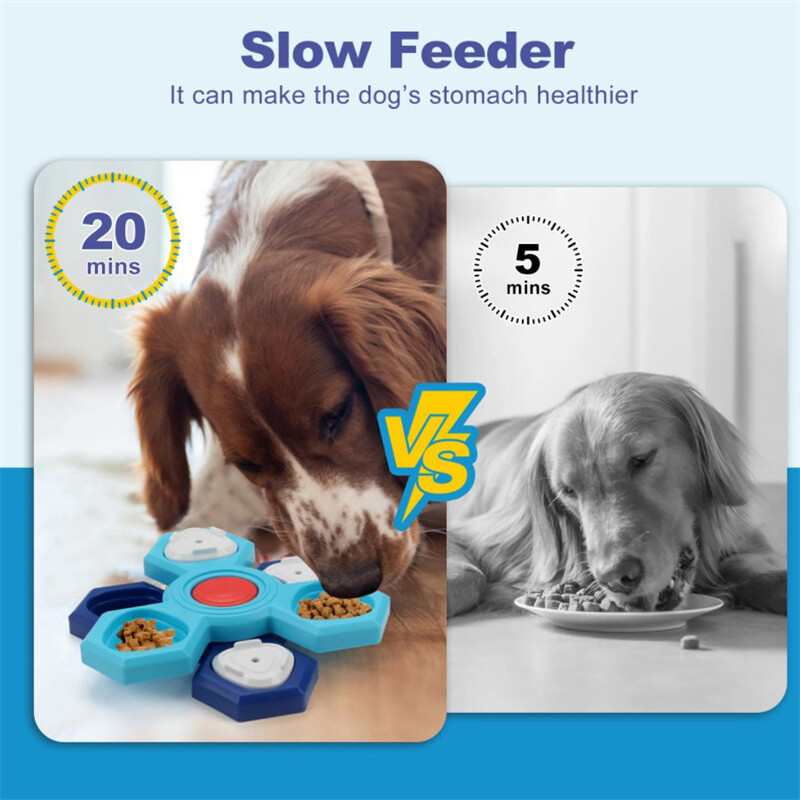 Jucării puzzle pentru câini, distribuire interactivă de tratare, hrănire lentă pentru animale de companie, pentru câini mici și mari, îmbogățire pentru căței, dresaj IQ, puzzle pentru tratarea câinilor