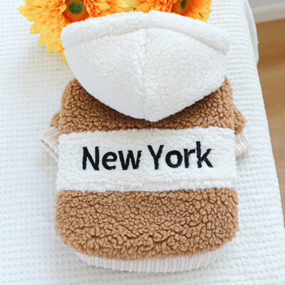 Berberų vilnos džemperis šuniukui su gobtuvu su sagtimi. Šilti žieminiai rūbai augintiniams mažiems šunims Pomeranian Yorkie talismanai Megztiniai