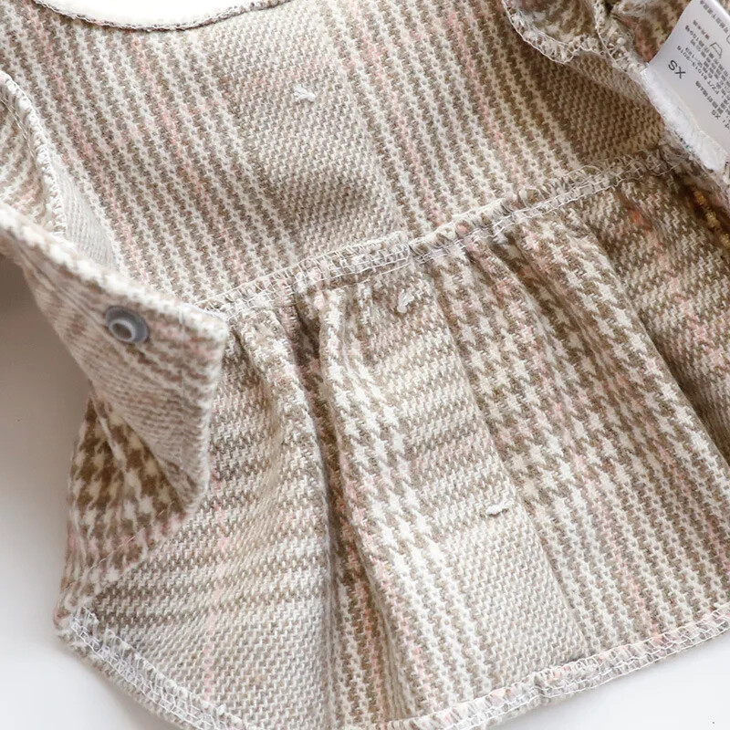 Rochii pentru câini în stil prințesă de toamnă și iarnă, fasole de ciocolată, fustă de lână pentru animale de companie, drăguț, câine de talie mică și mijlocie, fuste cățeluș