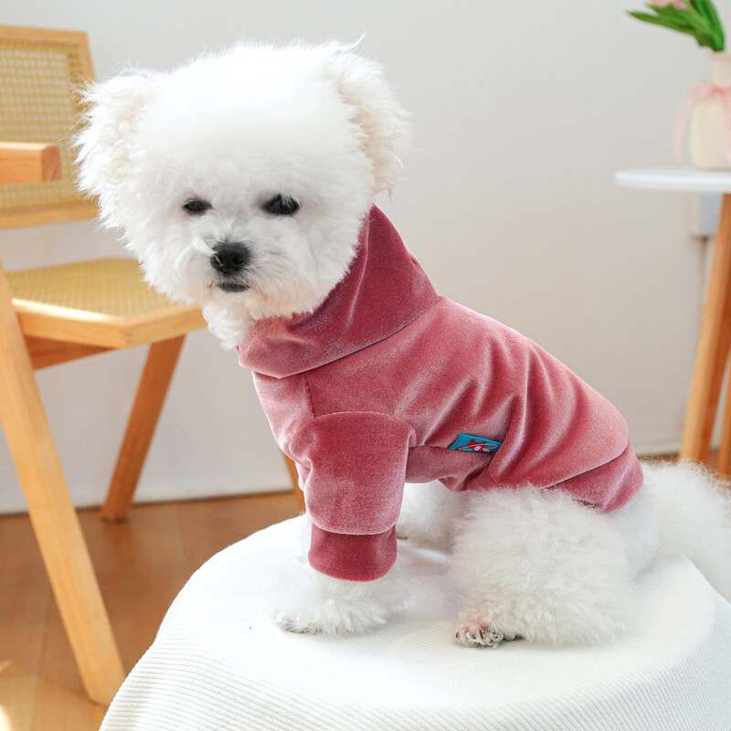Drabužiai šunims su gobtuvu Žieminiai solidūs naminių gyvūnėlių drabužių megztiniai mažiems šunims York šuniuko sportinių marškinėlių kostiumas pilkas mėlynas naminių gyvūnėlių megztinis