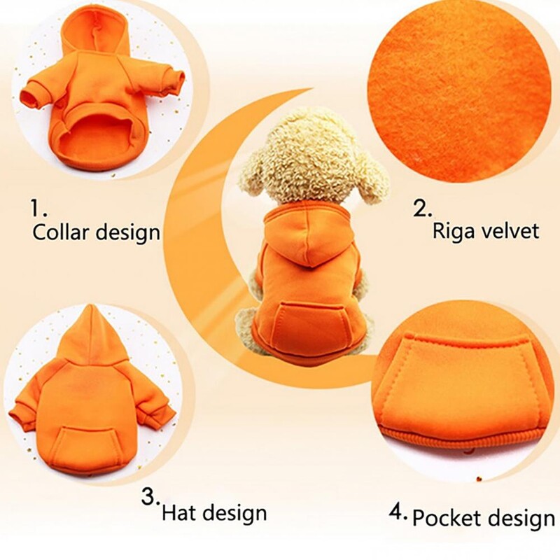 Šuns Megztinis Šuniukas Naminių gyvūnėlių megztinis su gobtuvu Rudens Žiema Dvikojė Kišeninė Katė Šuns Drabužiai Naminių gyvūnų reikmenys