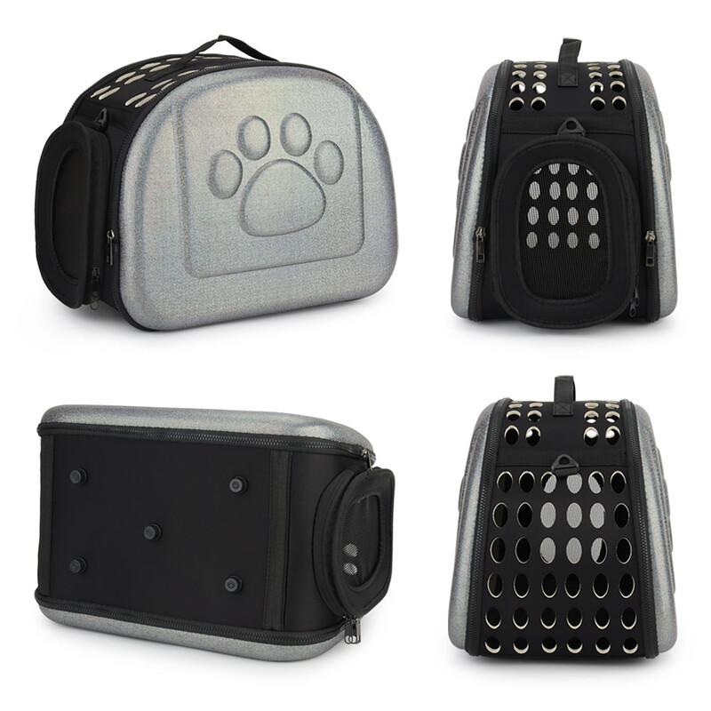 Geantă de transport pentru animale de companie pliabilă din EVA, portabilă, în aer liber, pentru călătorie pentru câini mici, cutie pentru animale de companie, cățeluș, pisică, geantă curele de umăr