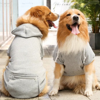 Big Dog Hoodies Φθινοπωρινές και χειμερινές κουκούλες με φερμουάρ για κατοικίδια για μεγάλα μεσαίου μεγέθους ρούχα για σκύλους Ρούχα για κατοικίδια