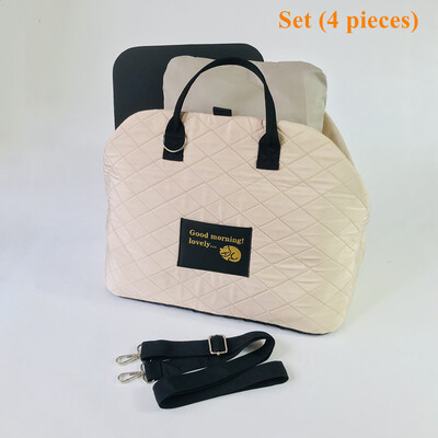 Kačių nešioklė šunų vežimėlis naminiams gyvūnėliams iki 11 lbs, minkštas šoninis kačių krepšys gyvūnų vežėjas Kelioniniai šuniukų vežimėliai, neslystantys šunų nešikliai