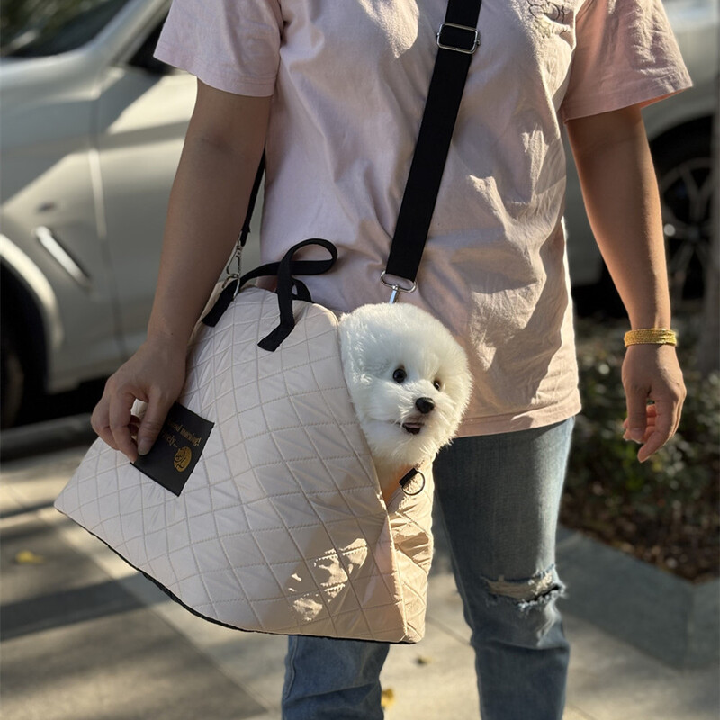 Kačių nešioklė šunų vežimėlis naminiams gyvūnėliams iki 11 lbs, minkštas šoninis kačių krepšys gyvūnų vežėjas Kelioniniai šuniukų vežimėliai, neslystantys šunų nešikliai