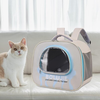 Šuns krepšys permatomas langas Unikalus kvėpuojantis petnešėlė Praktiškas kelioninis krepšys augintiniui