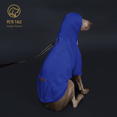 Vienkrāsains suņu kapuce ar kabatu, ādas plāksteri, āķa un cilpas aizdari – pieejams 5 krāsās