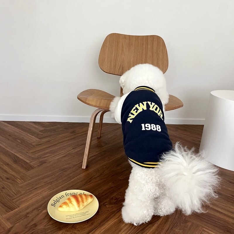 Sporto beisbolo uniforma šunų džemperis Žieminiai naminių šunų drabužiai mažiems ir vidutiniams šunims Uniforma šuniuko apranga Jorkšyro terjeras Perro