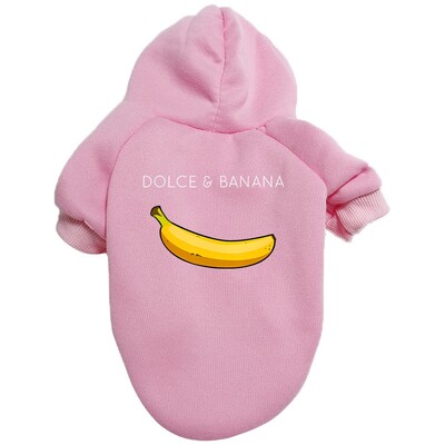 Drabužiai naminiams gyvūnėliams Prancūzų buldogų šuniukų šunų kostiumai Naminių gyvūnėlių gobtuvai Čihuahua Mopsai Naminiai šunys Drabužiai mažiems DOLC ir BANANA šuniukų gobtuvai