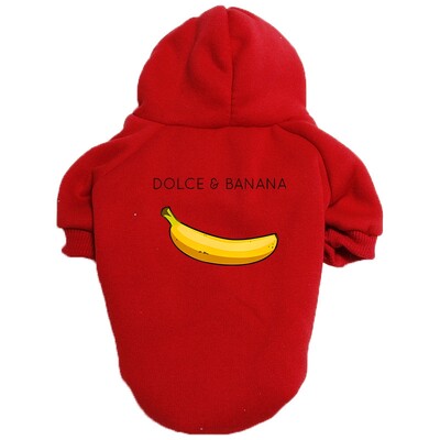 Drabužiai naminiams gyvūnėliams Prancūzų buldogų šuniukų šunų kostiumai Naminių gyvūnėlių gobtuvai Čihuahua Mopsai Naminiai šunys Drabužiai mažiems DOLC ir BANANA šuniukų gobtuvai