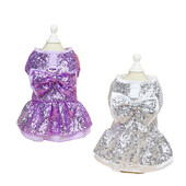 Ham rochie pentru câini cu paiete cu inel în D Rochie pentru cățeluș de nuntă prințesă pentru câini de talie mică, ținută pentru pisici, haine pentru câini pentru Yorkie Shih Tzu