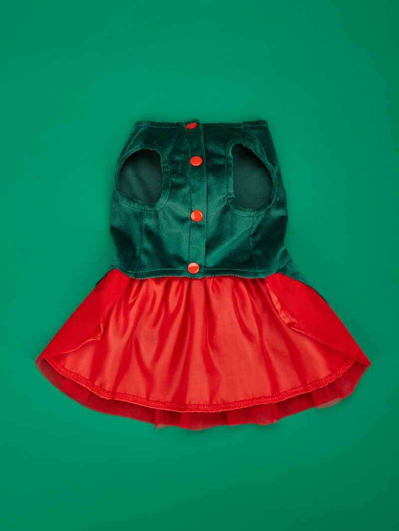 Kalėdinės šuniuko suknelės Suknelė šuniukui su mažyliu šuniuko rūbais tiulis ir mažas varpelis šuniukas Kalėdų vakarėlis naminių kačių šilti drabužiai Ap