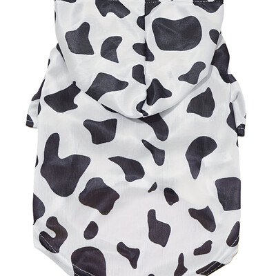 Haina pentru animale de companie caine caine pisica hanorac cu gluga alb-negru schema de culori simpla si generoasa