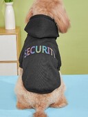 Naminių gyvūnėlių drabužiai šunų kačių megztiniai su aksominiais šiltais ir patogiais drabužiais su F šviesą atspindinčiomis raidėmis, madinga ir aukščiausios klasės