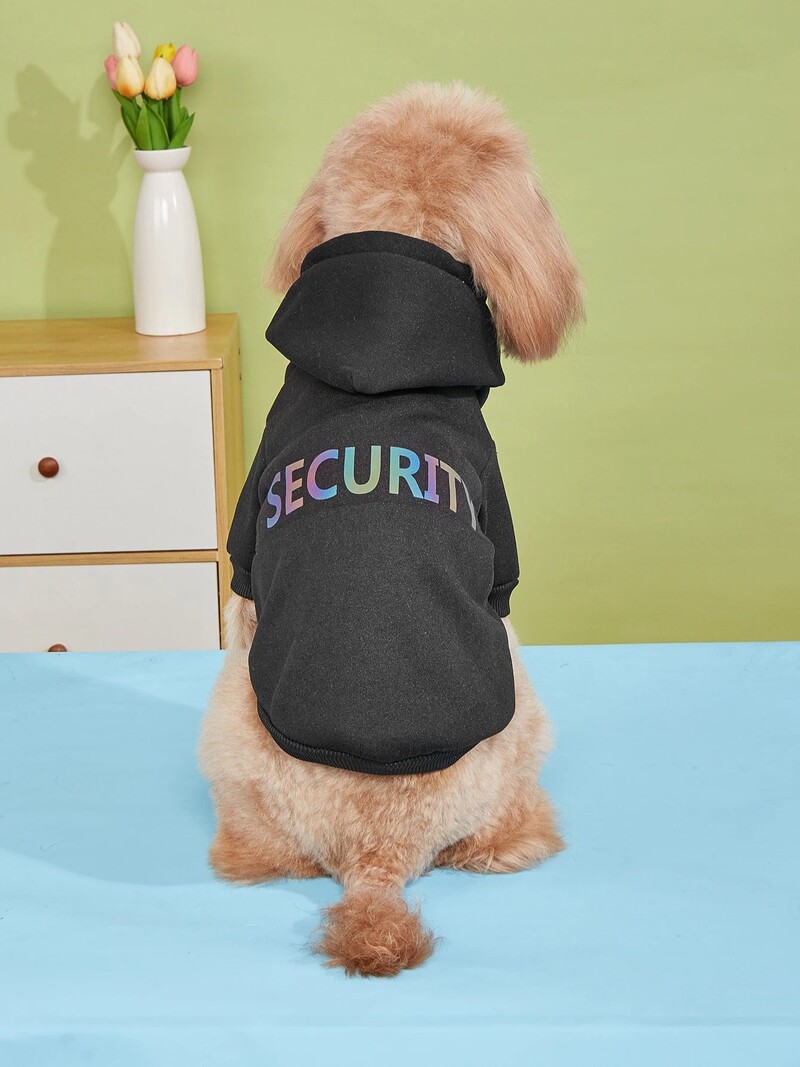 Naminių gyvūnėlių drabužiai šunų kačių megztiniai su aksominiais šiltais ir patogiais drabužiais su F šviesą atspindinčiomis raidėmis, madinga ir aukščiausios klasės