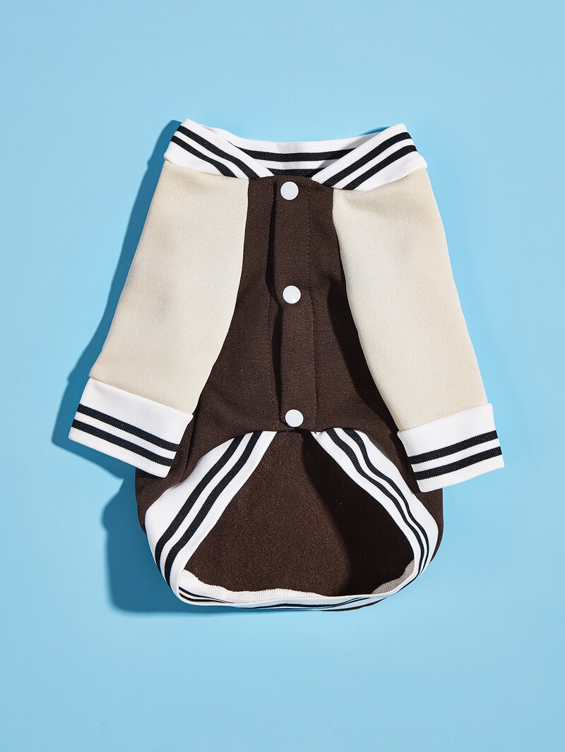 Kisállat ruhák kutya macska kabát meleg és kényelmes ruhák ígéretes teleszkóp nyomat barna sárgabarack varrás új stílus