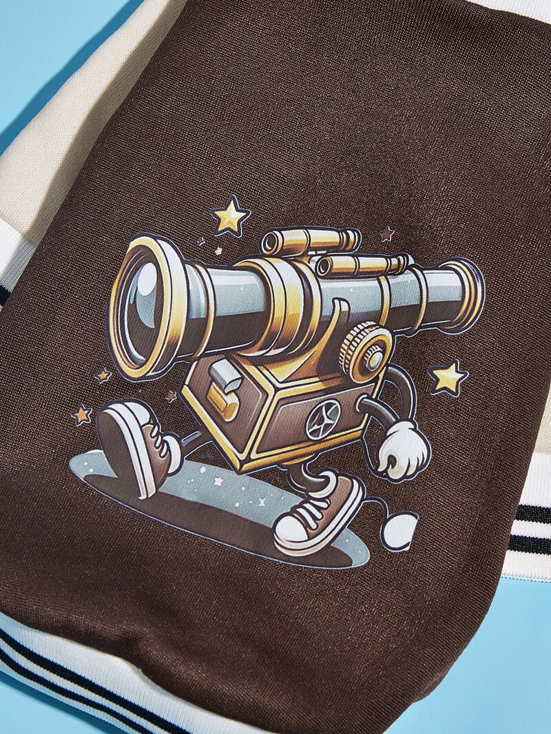 Kisállat ruhák kutya macska kabát meleg és kényelmes ruhák ígéretes teleszkóp nyomat barna sárgabarack varrás új stílus