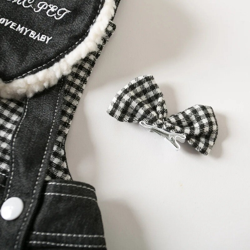 Fusta pentru câini din blugi pentru animale de companie Fusta cu curea retro Love Denim Rochii pentru cățeluși Set cupluri Îmbrăcăminte pentru pisici Rochii pentru câini pentru câini de talie mică