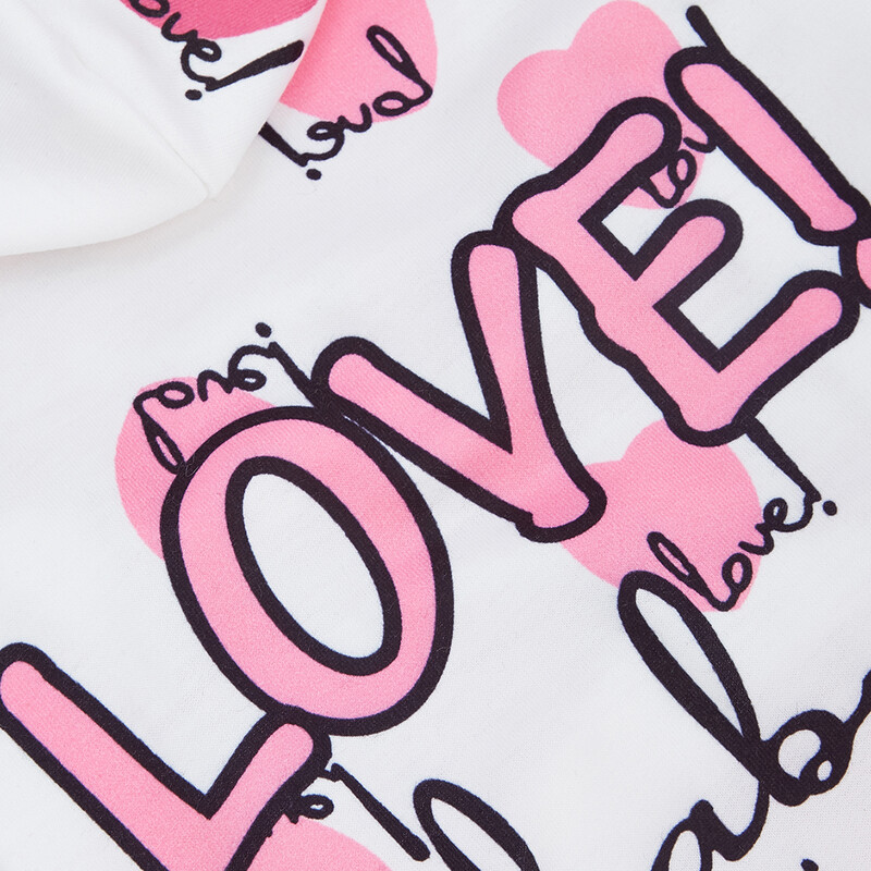 Love Baby Print Designer Dog Hoddie Valentino megztiniai Minkšti tamprūs šunų marškinėliai Šunų drabužiai