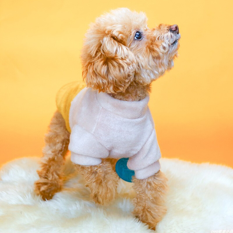 1 buc. Haine pentru animale de companie Pulover pentru pisici Păr Cămașă cu gât rotund Pui galben potrivit pentru câini de talie mică și mijlocie