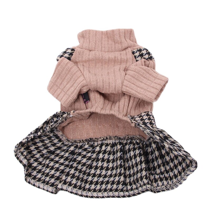 Băiat/Fata Câine Pisică Rochie Pulover Curea Houndstooth Design Animal de companie Hanoră Toamnă/Iarnă Îmbrăcăminte Îmbrăcăminte pentru Câini Pisici