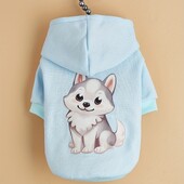 Kisállatruházat Kutya és macska pulóver bársony meleg, kényelmes ruhákkal, egyszerű és nagyvonalú mintákkal