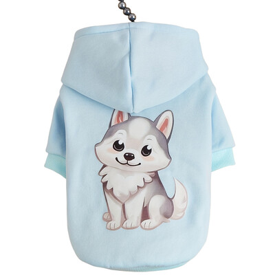 Kisállatruházat Kutya és macska pulóver bársony meleg, kényelmes ruhákkal, egyszerű és nagyvonalú mintákkal