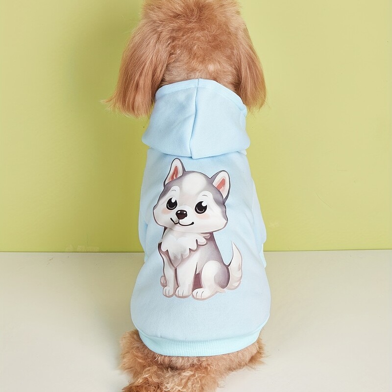 Kisállatruházat Kutya és macska pulóver bársony meleg, kényelmes ruhákkal, egyszerű és nagyvonalú mintákkal