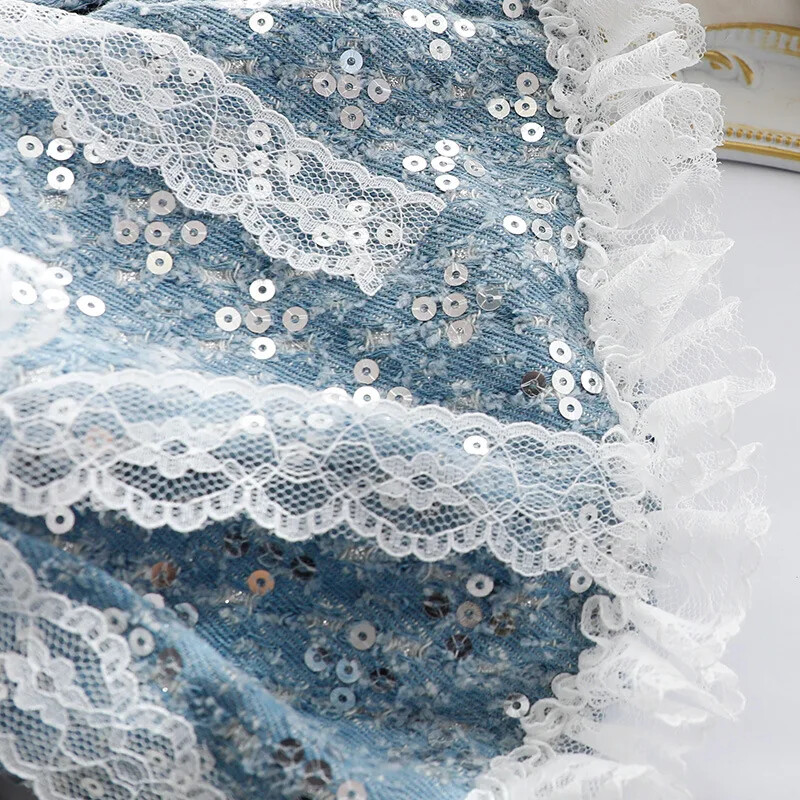 Džinsu kleitas suņiem, Mājdzīvnieku apģērbi ar divām kājām, Apģērbi maziem suņiem, Mājdzīvnieku apģērbi, Zila krāsa, Mežģīņu rotājumi