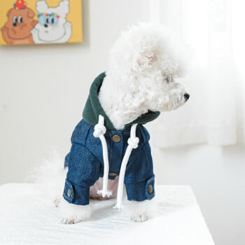 1PC Pet Clothing Dog Cat Spring Handsome New York cowboy green hat traction coat подходящ за малки до средни кучета